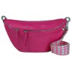 Florence Echtleder Grteltasche Damen extra groe fuchsia Bauchtasche Jugend OTF821P