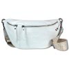 Florence Echtleder Grteltasche Damen extra gro wei Bauchtasche Jugend OTF821W