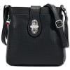 Florence Umhngetasche Damen Tasche Schultertasche Echtleder schwarz OTF828S