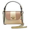 Florence Umhngetasche Biene Damen Handtasche Echtleder beige/rosa OTF833IA