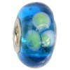 IMPPAC Glas 925 Spacer Blte blau European Beads SMB0216