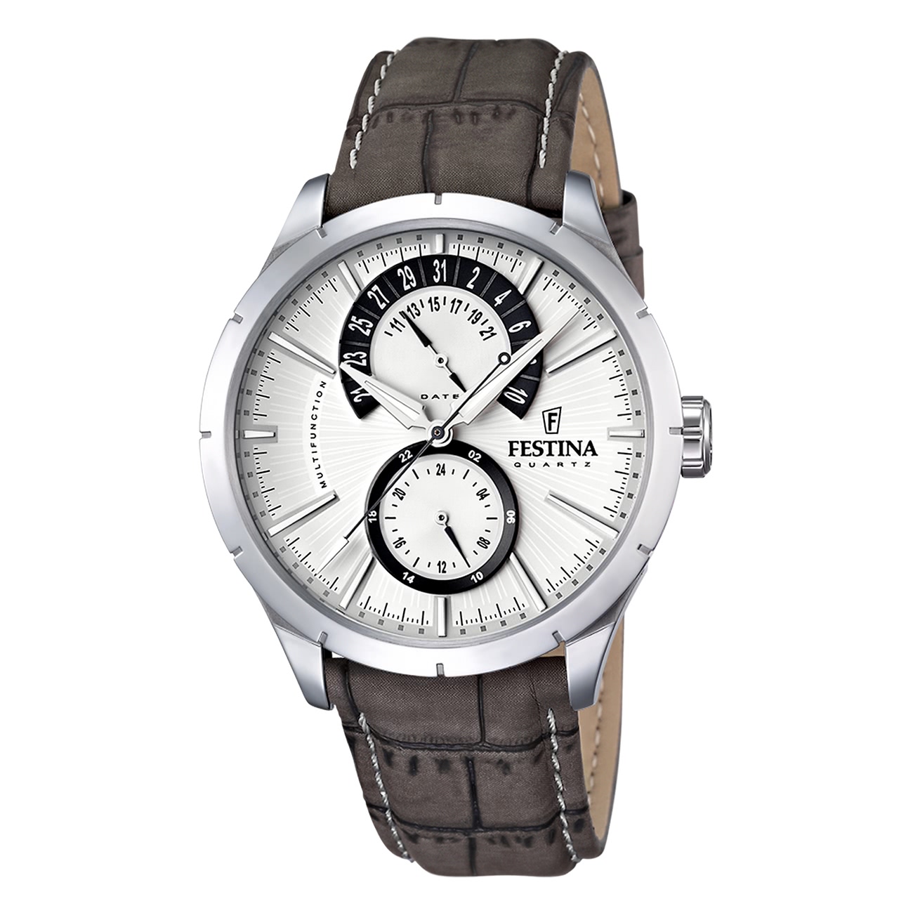 Festina Leder Herren Uhr F16573/X Armbanduhr Elegant Farbwahl Retro UF16573/ X | eBay