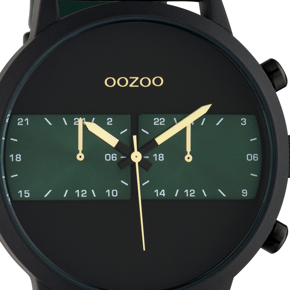 Oozoo Leather Men\'s Watch C10517 Analog eBay UOC10517 4251653529370 Green Timepieces Watch Quartz Bracelet 