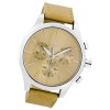 Oozoo Herren Armbanduhr Timepieces Analog Leder beige UOC7061A