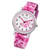 Regent Blumenranke Kinder-Armbanduhr Textil rosa pink wei Mdchen Uhr URF727