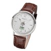 Regent Herren Funkuhr Analog-Digital FR-243 Funk-Uhr Leder braun URFR243